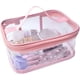 thumbnail image 1 of Neceser de maquillaje transparente, portátil, impermeable, transparente, para viaje, gran almacenamiento, 1 of 5