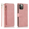 thumbnail image 2 of SaniMore iPhone 14 Pro Max Case (6.7" 2022) with Zipper Wallet & Wrist Strap & Magnetic Closure Card Slots Kickstand Shockproof Anti-drop Slim Full-around Protective Business Cover, Rosegold, 2 of 15