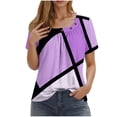 thumbnail image 2 of Shorts pour Femmes, T-Shirts pour Femmes, T-Shirt Plissé à Manches Courtes pour Femmes, 2 of 4