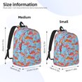 thumbnail image 3 of Naloa Flamingo Canvas Backpack for Men Women Rucksack Casual Travel Daypack College Tote Satchel Bookbag for Teens-Small, 3 of 7
