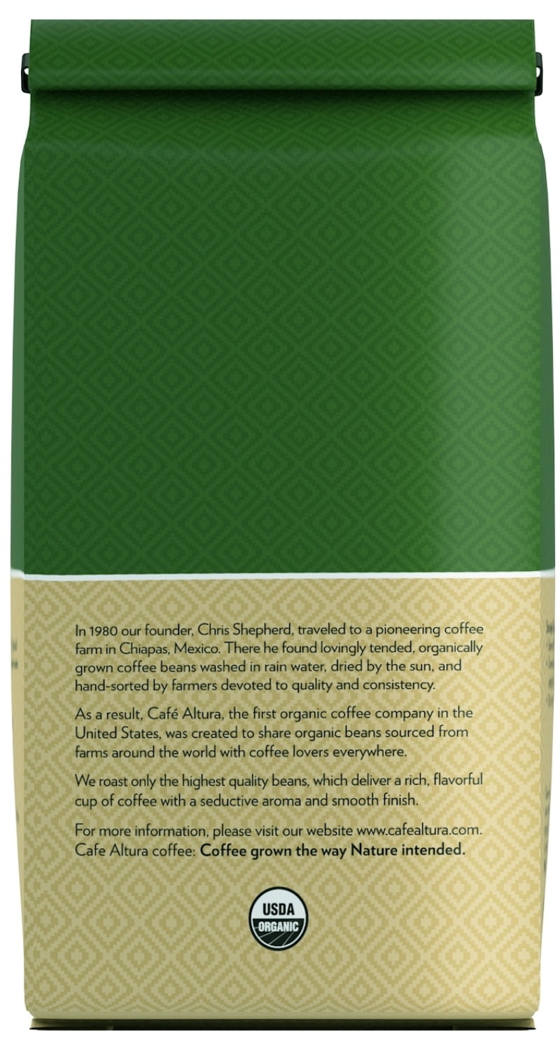 Café Altura, French Roast, Organic, Ground Coffee, 10 oz Bag (Pack of 3)