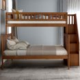 thumbnail image 3 of EUROCO Twin over Full Bunk Bed with Stairs and Storage for Kids Teens, Multiple Colors, 3 of 10