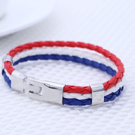 Pretyzoom Patriotic Jewelry Mens Bracelet Multi 1Set