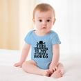 thumbnail image 2 of My First Rodeo Baby Bodysuit – Funny Western Cowboy Outfit – Cute Infant One-Piece for Boys Or Girls Sky Blue-style 9months, 2 of 7