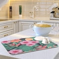 thumbnail image 6 of FREEAMG Plam Red Flowers Kitchen Dish Drying Mat, 16'' x 18'' Super Absorbent Dish Drying Mat for Kitchen, Sink, Dining Table, 6 of 7
