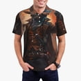thumbnail image 1 of Fotbe Steampunk Cowboy Cat Pattern Men’s Golf Polo Shirt – Breathable Performance Golf Shirt with Button-Down Collar-Small, 1 of 6