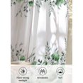 thumbnail image 6 of Sheer Curtains 54 Inch Length, Green Blooms Floral Semi Sheer Curtains Light Filtering Window Treatment, Farmhouse Spring Flowers Botanical Privacy Voile Drapes for Living Room Bedroom 52x54 Inch, 6 of 7
