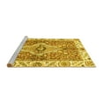 thumbnail image 2 of Ahgly Company Machine Washable Indoor Rectangle Abstract Yellow Modern Area Rugs, 2' x 5', 2 of 4