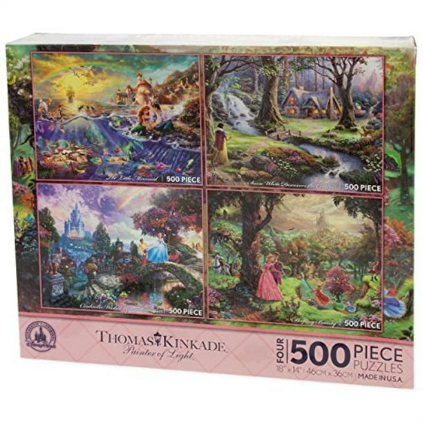 Disney Thomas Kinkade Set of 4 500 Piece Puzzles Puzzle ...