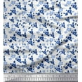 thumbnail image 1 of Soimoi Satin Silk Fabric Leaves & Flower Floral Fabric Prints By Yard 42 Inch Wide, 1 of 3
