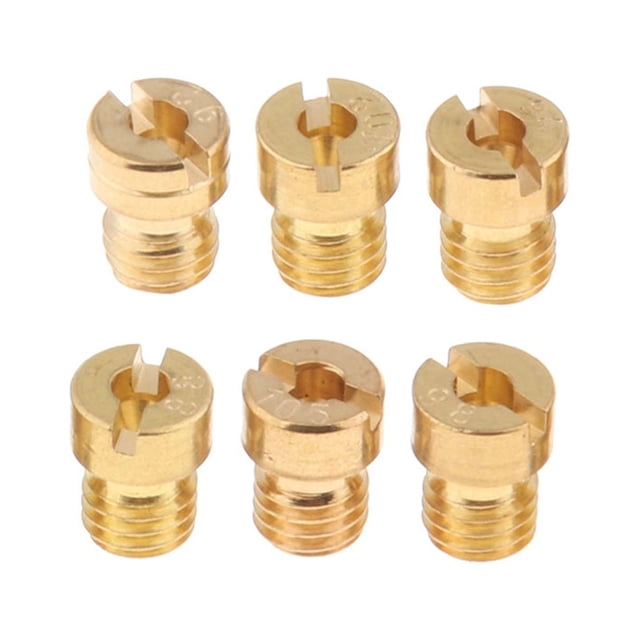 stanreset 6 Pieces/Set Carburetor Jets Carb Copper Nozzles Automotive Replacing Parts Type 75-78