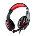 thumbnail image 2 of CADA G90000 Auriculares con cable Sonido estéreo Auriculares para juegos Auriculares con micrófono con aislamiento de ruido, Negro rojo, con cable divisor Inevent EL000014-04B, 2 of 6