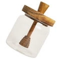 thumbnail image 3 of OULII Glass Honey and Syrup Storage Container with Dipper and Wooden Lid Easy to Clean for Home Use, 3 of 8