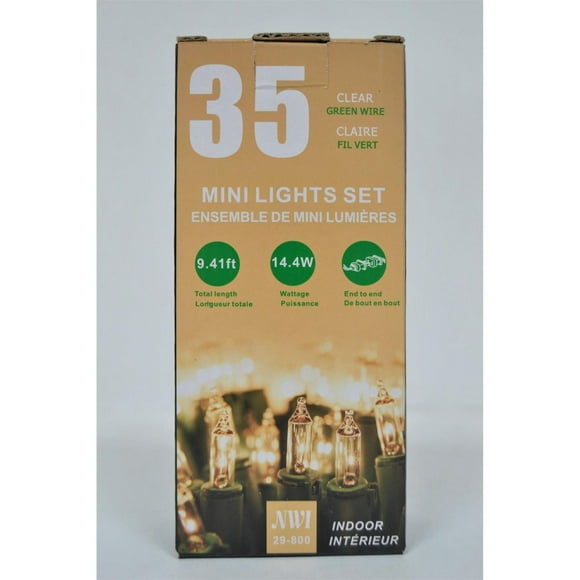 35 Lt Indoor Mini Light Set (Clear Bulbs) - Set of 2