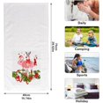 thumbnail image 3 of GZHJMY Pink Flamingo Merry Christmas Happy New Year Towels 100% Cotton Hand Towels for Bathroom 16 x 30 inch, Absorbent Soft & Skin-Friendly, 1 Piece Wash Cloths, 3 of 6