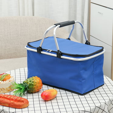 30L Picnic Basket Picnic Bag Insulated Heat & Cooler, Strong 