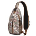 thumbnail image 1 of Rustic Paisley Sling Backpack – French Country Boho Floral Crossbody Daypack, Lightweight Anti-Theft Travel Bag with Adjustable Strap & Multiple Compartments, 1 of 6