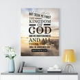 thumbnail image 3 of Scripture Walls The Kingdom of God Matthew 6:33 Bible Verse Canvas Christian Wall Art Ready to Hang Unframed, 3 of 12
