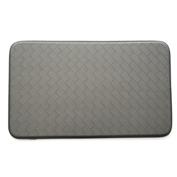 Stephan Roberts Home 2.5F-CAF12-04 18 x 30 in. Faux Leather Kitchen Anti-Fatigue Mat - Diamond Gray