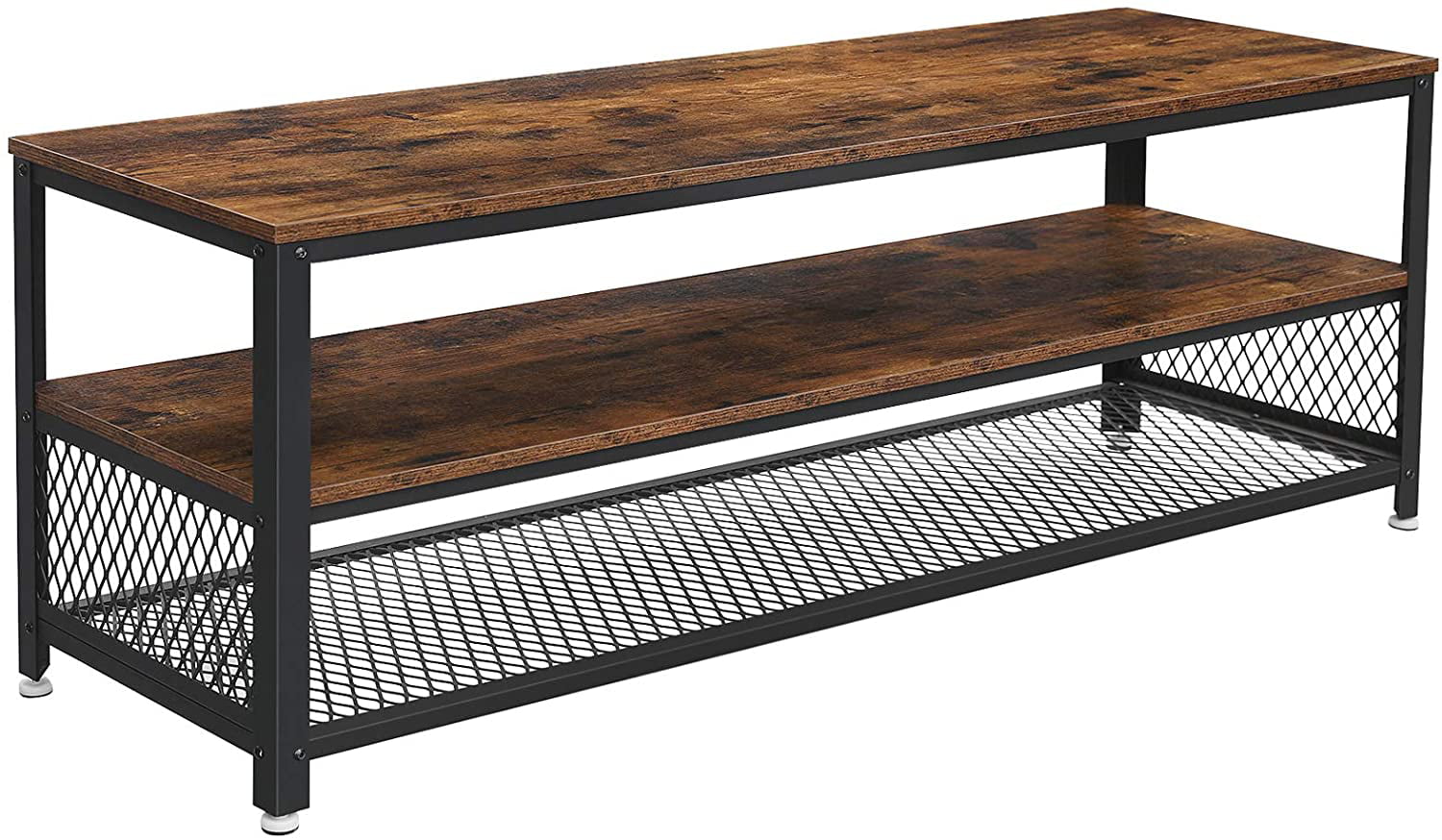 Industrial Rustic Console TV Stand Table Living Room Antique Pine Media Cabinet 