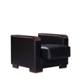 thumbnail image 3 of Ottomanson Classics X Convertible Armchair with Storage, Black Leatherette, 3 of 3