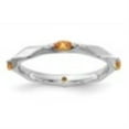 thumbnail image 2 of Auriga Fine Jewelry 925 Sterling Silver Rhodium-plated Citrine Ring for Women Size 7, 2 of 6