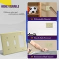 thumbnail image 4 of ENERLITES Combination Double Toggle/Single Decorator Rocker Outlet Wall Plate, Standard Size 3-Gang Light Switch Cover(4.5" x 6.38"), Polycarbonate Thermoplastic, UL Listedï¼Œ881231-I, Ivory, 4 of 7