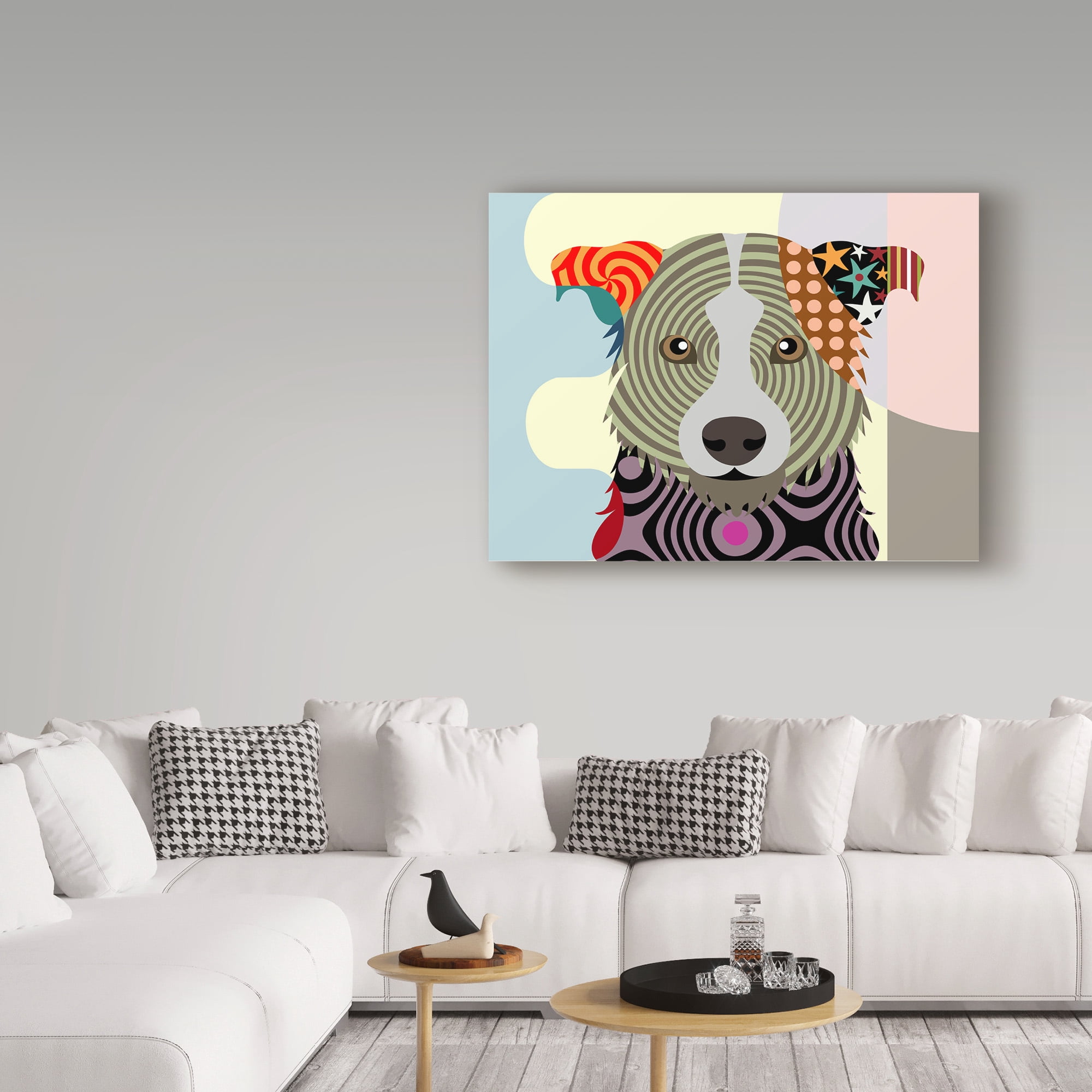 Trademark Fine Art 'Border Collie' Canvas Art by Lanre Adefioye