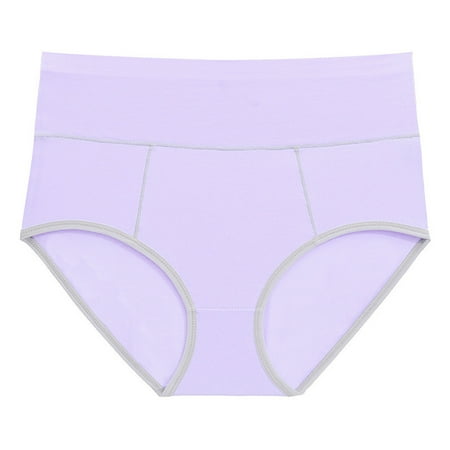 

DORKASM Women s High Waist Comfort Briefs Seamless Soft Panties Breathable Underwear Purple M