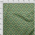 thumbnail image 3 of oneOone Polyester Spandex Sea Green Fabric Asian Floral Tiles Sewing Material Print Fabric By The Yard 56 Inch Wide, 3 of 4