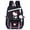 black and white, variant on Kawaii Cat Themed Laptop Backpack, Large Capacity Water-Resistant Travel Backpack with Plush Pom Pom