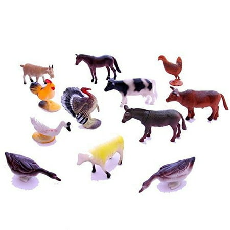 UPC 640052671539 product image for Dazzling Toys 12 Piece Set of Adorable Farm Animals | upcitemdb.com