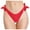 Red, variant on Women Print Low Waist Brazilian Bikini Bottom Swimwear Briefs Beachwear Brazilian Bikini Bottom Side Tie Thong Bathing Swimbottom Breathable Hawaii Summer Tropical Brazilian Swim Wear