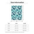thumbnail image 5 of Sikiie Blue Floral with Butterflies Cozy Flannel Fleece Throw Blanket: Lightweight & Thick for All Seasons - Perfect for Women, Men, & Kids"80"x60", 5 of 6