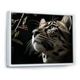 thumbnail image 2 of Designart "Glimpse Of Shadows In The Leopard'S World I" Animals Leopard Floater Framed Canvas Wall Art, 2 of 5