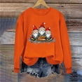 thumbnail image 6 of PNTUTB Women's Fashion Santa Claus Pattern Print Casual Crewneck Long Sleeve Loose Pullover Hoodless Sweatshirt, 6 of 6