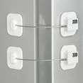 thumbnail image 2 of Refrigerator Lock,Combination Lock for Refrigerator Cabinets, Child Safety Cabinet Locks,Easy Install No Keys Needed (White 2pcs), 2 of 5
