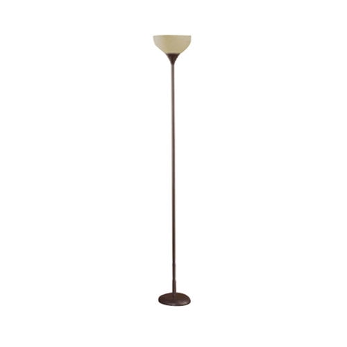 Mainstays 71 Metal Floor Lamp Brown With Tea Stained Plastic