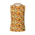 thumbnail image 6 of Lsque Pumpkins And Sunflowers A Print Men's Cotton Blend Sleeveless Muscle Shirts (S-3XL)- Moisture Wicking, Odor Protection, UPF 30+,3X-Large, 6 of 8