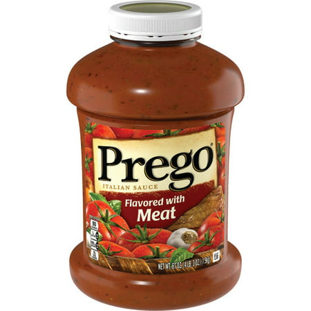 Prego Pasta Sauce, Italian Tomato Sauce with Meat, 67 Ounce