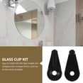 thumbnail image 4 of 50 Pcs Glass Retainer Clips Mirror Cabinet Door Retainer Clips with Screws, 4 of 9