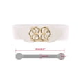 thumbnail image 3 of INSPIRE CHIC Women's Heart-Shaped Stretchy Belts, Interlock Buckle Elastic Waistband for Dresses One Size White, 3 of 6