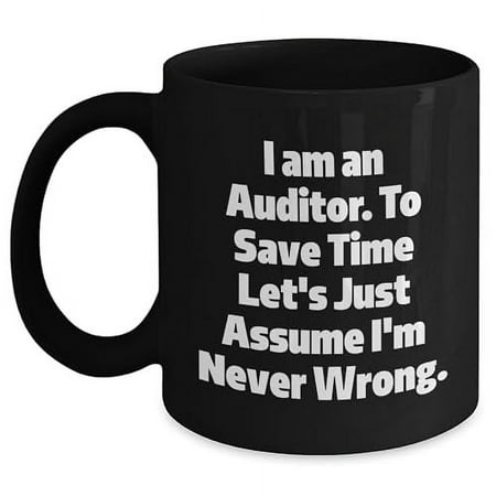 

Auditor s Delight Black Coffee Mug with Humorous Quote Christmas Unique Gift for Friends and Family