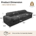 thumbnail image 5 of Neche 114" Boneless Sofa Couch for Living Room, Deep Seat, Soft Corduroy Design, Dark Gray, 5 of 10