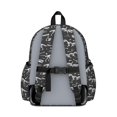 thumbnail image 3 of Dinosaur and Skull Black Pattern Cute School Backpack with Padded Back and Adjustable Shoulder Straps 13.4"x11"x4.7", 3 of 5