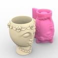thumbnail image 3 of Silicone Vase Mold Crafting Supplies Silicone Flowerpot Mold Face Shape DIY Succulent Vase Molds for Succulent Planters, 3 of 8