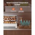 thumbnail image 4 of KFFKFF Refrigerated Display Case, 5 Cu.Ft./145L Countertop Pastry Display Case, 2-Tier Commercial Cake Refrigerator with LED Lighting, TURBO Cooling, 4 of 9