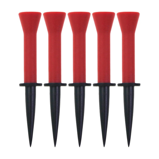 5 uds. Tees de Golf de goma, equipo de Golf, de golf, regalo, pelota de Golf, soporte para Tee para Rojo .6cm kusrkot Camisetas de palos de golf