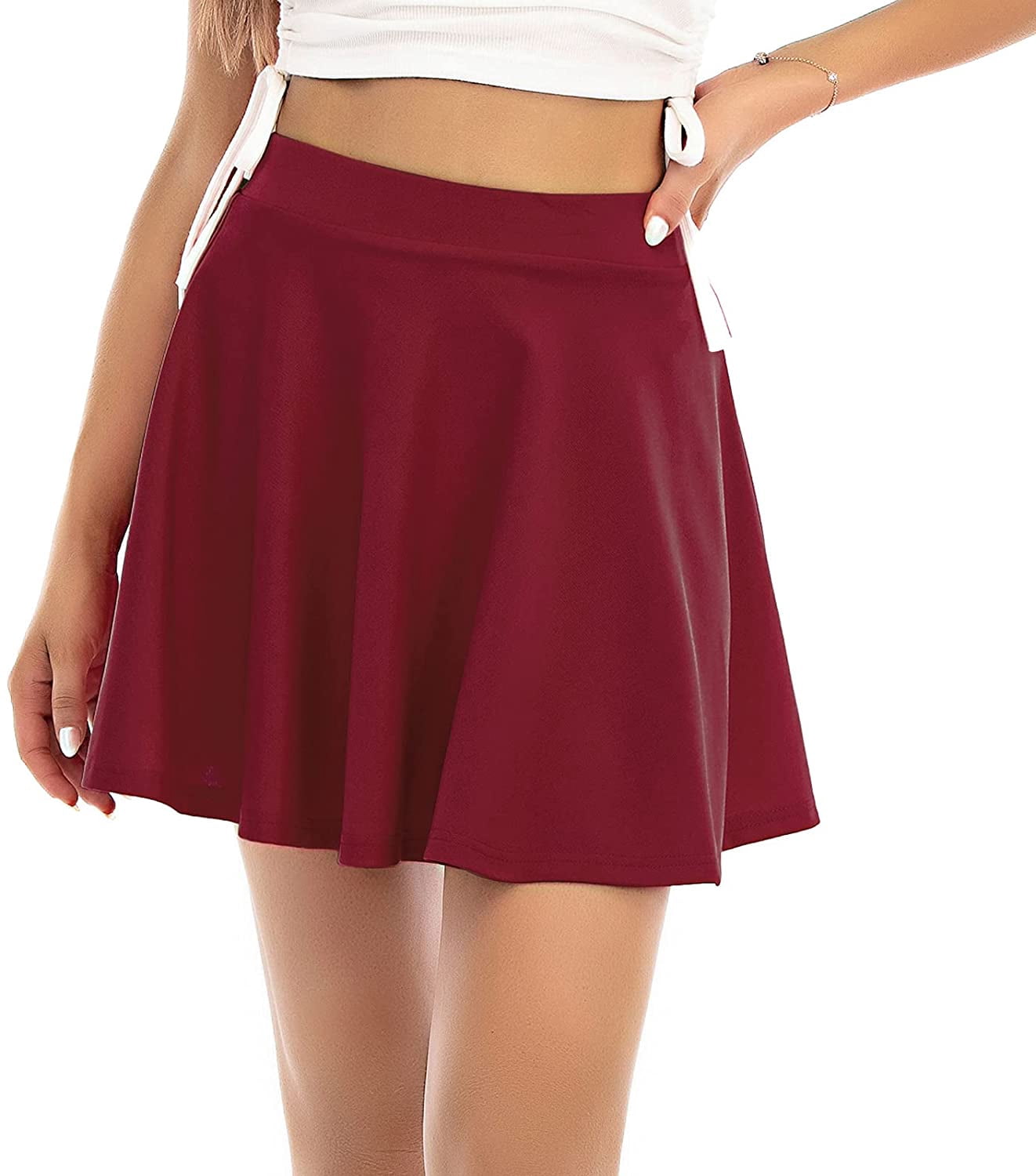 Women's High Waist Pleated Tennis Skirt With Shorts - Floral Summer Skort For Sports & Casual Wear-603546