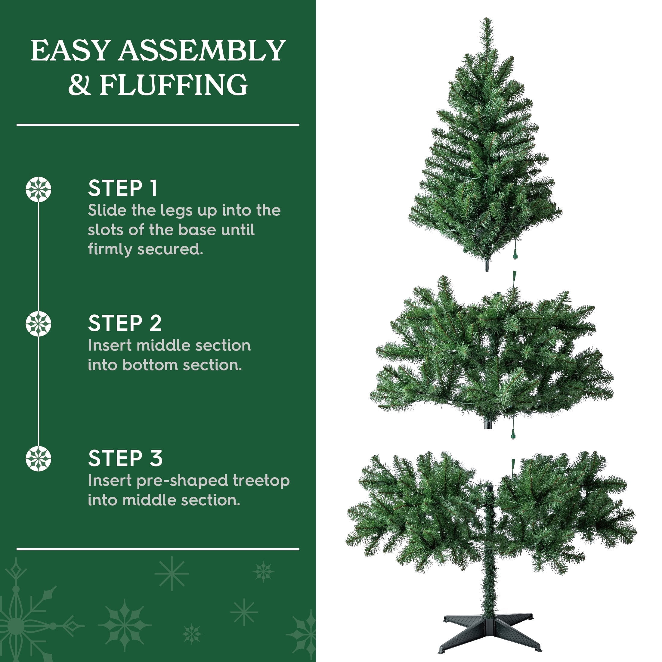 6.5' Pre-Lit Madison Pine Green Artificial Christmas Tree with Color-Changing LED Lights and Stand, by Holiday Time